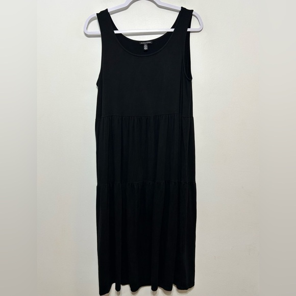 Eileen Fisher Jersey Tiered Midi Dress - Picture 2 of 10